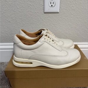 Men's Leather Casual Sneakers in Off-White Cole Haan Air Conner